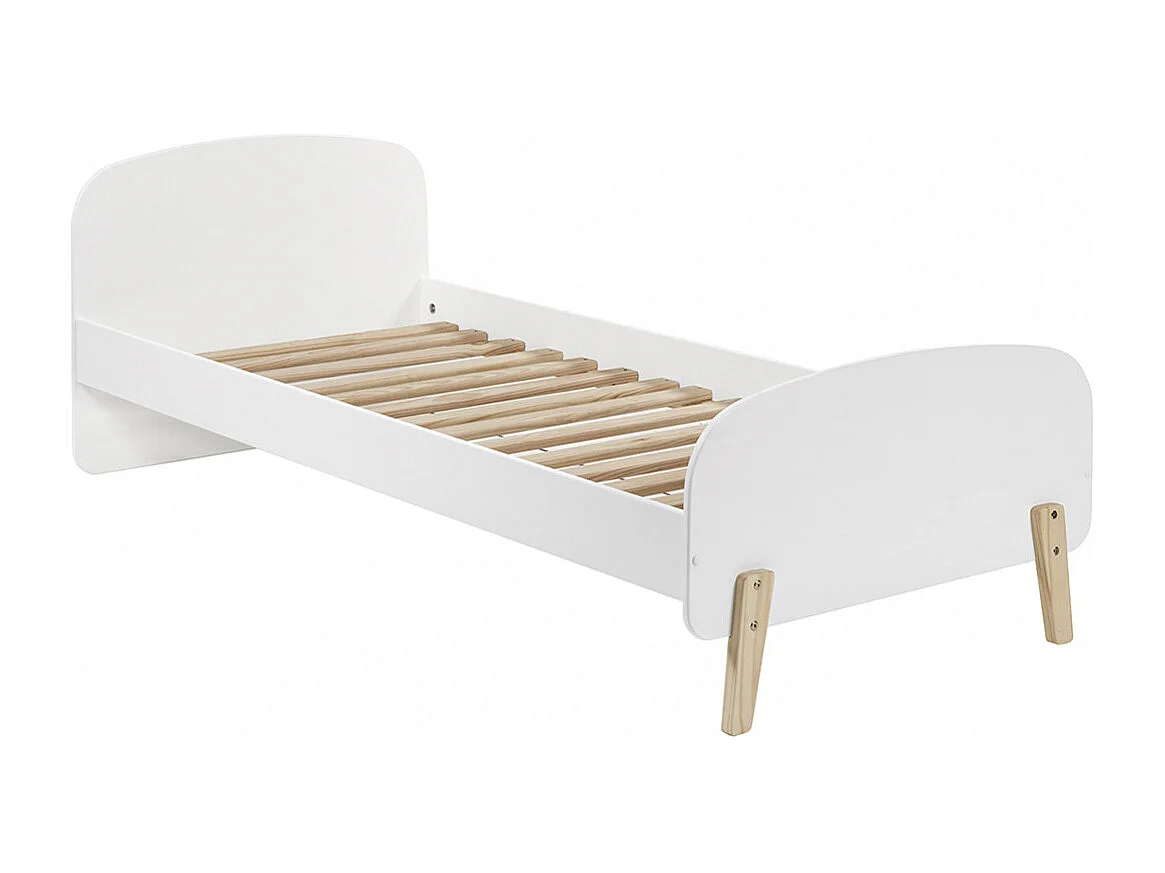BODHI WHITE - Lit 90x200cm avec Tiroir de Lit + Bureau