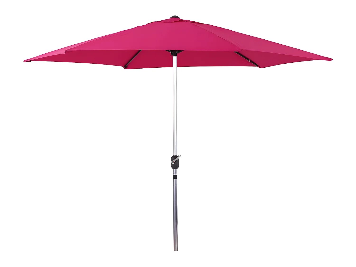Parasol jardin droit Alu "Sol" - Rond - Ø 3m - Rose