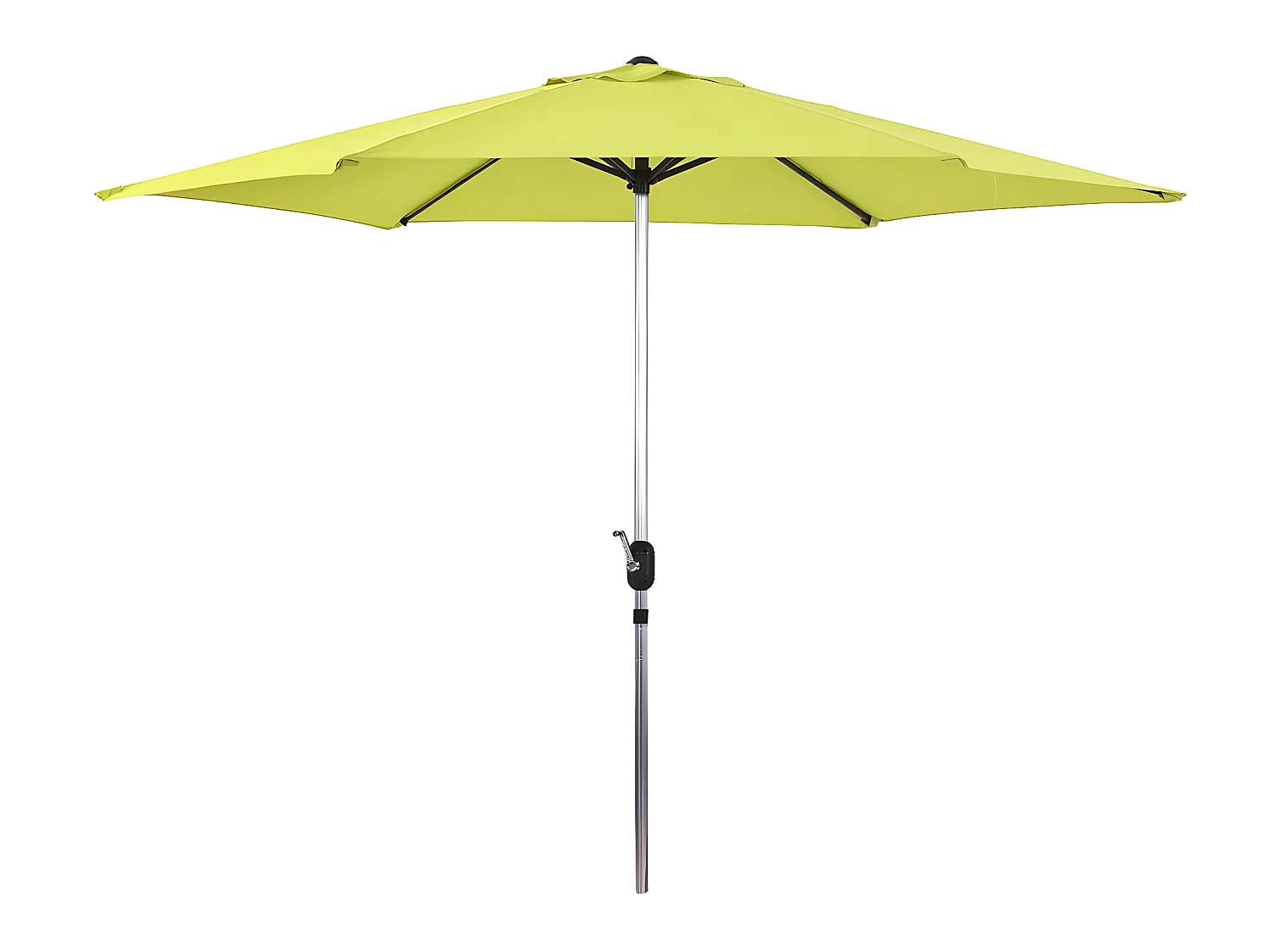 Parasol jardin droit Alu "Sol" - Rond - Ø 3m - Vert