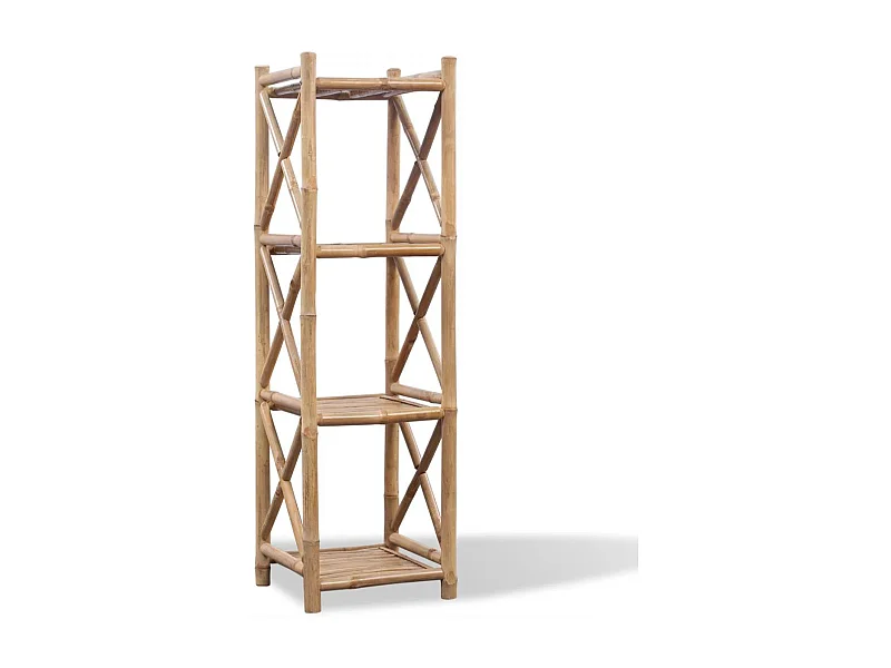 Étagère armoire meuble design bambou marron 35 x 35 x 117 cm 2702011/2