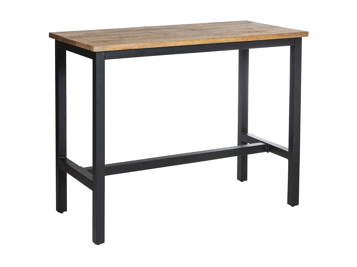 Table haute en bois de manguier et métal Petra