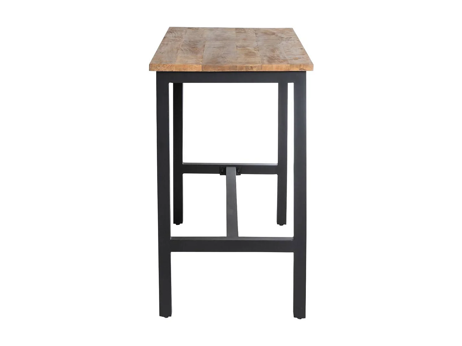 Table haute en bois de manguier et métal Petra