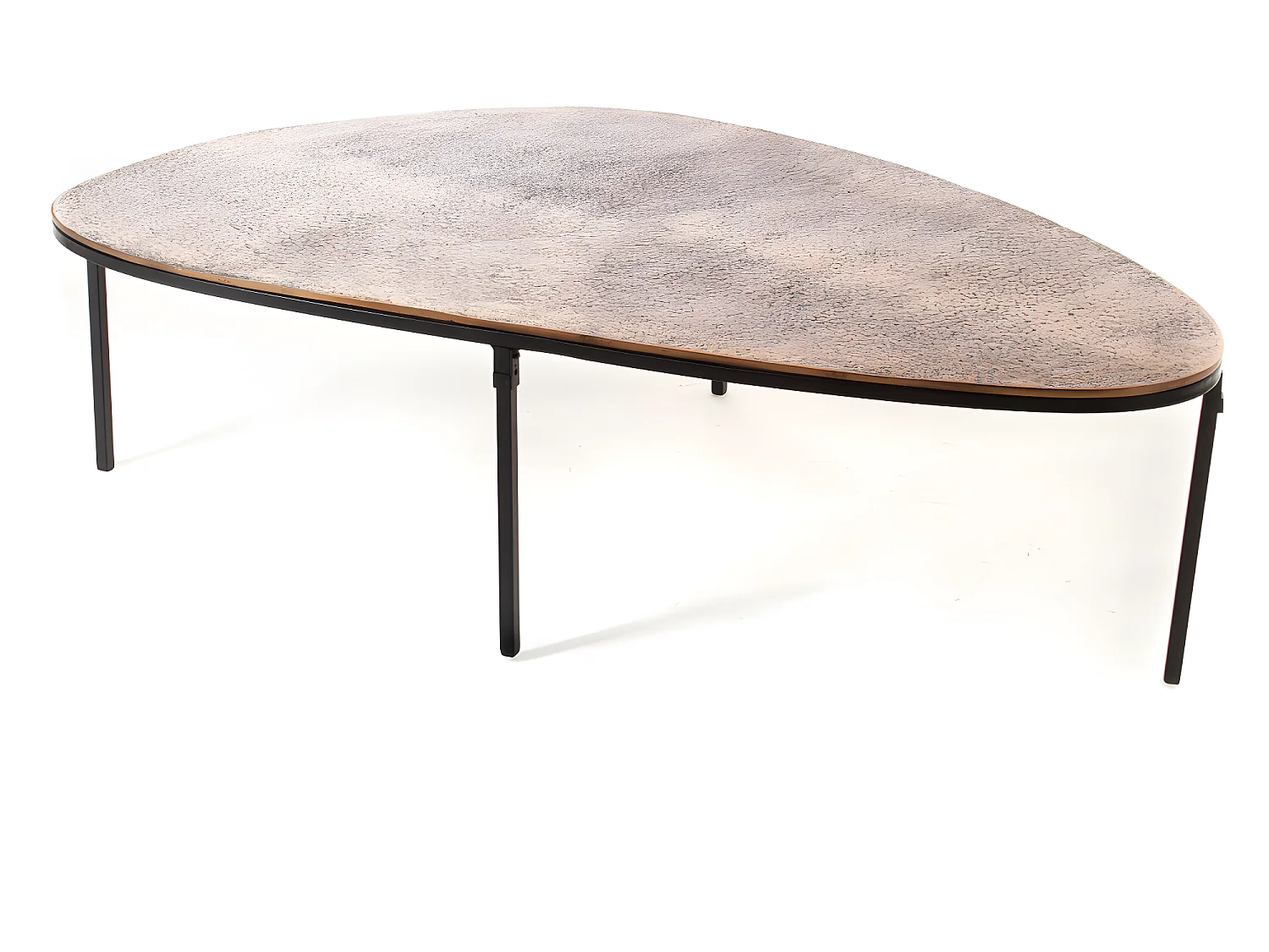 Table basse galet or