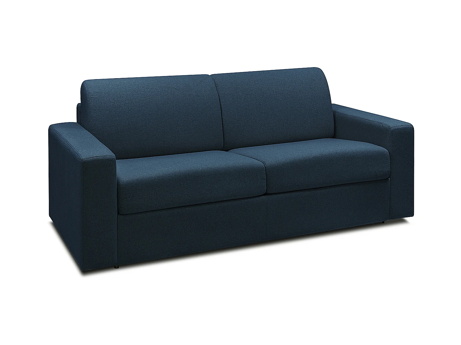 Canapé 3 places convertible express en tissu bleu nuit COGLIO