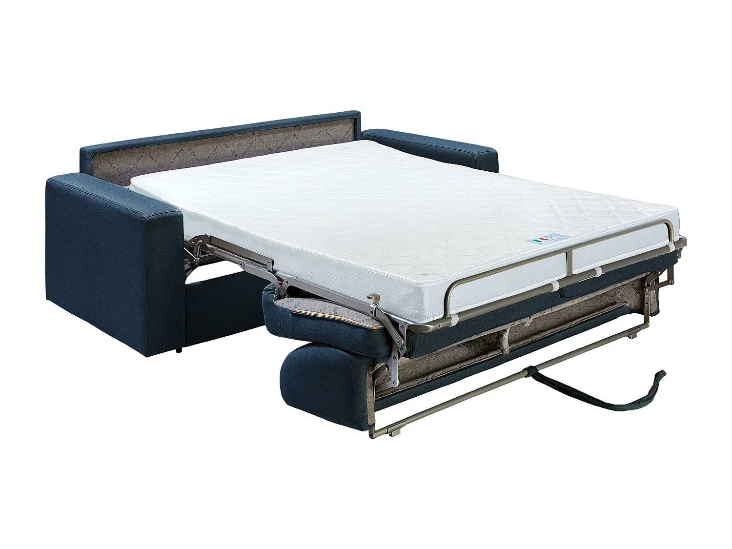 Canapé 3 places convertible express en tissu bleu nuit COGLIO