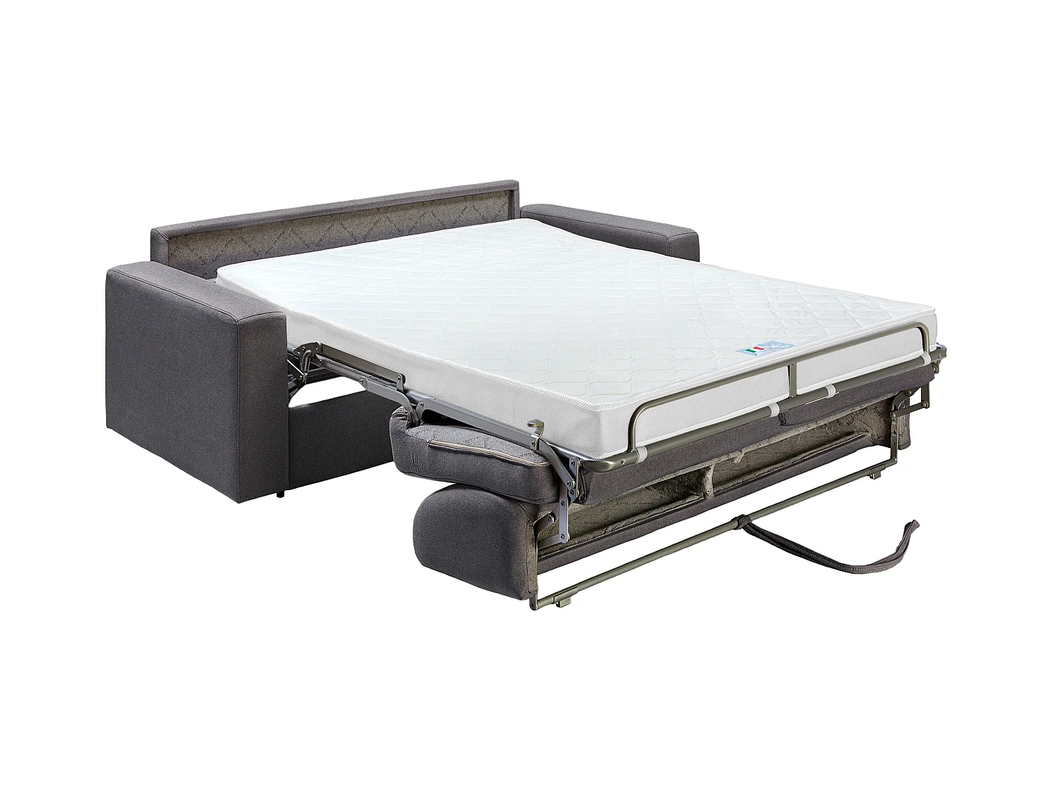 Canapé 3 places convertible express en tissu gris anthracite COGLIO