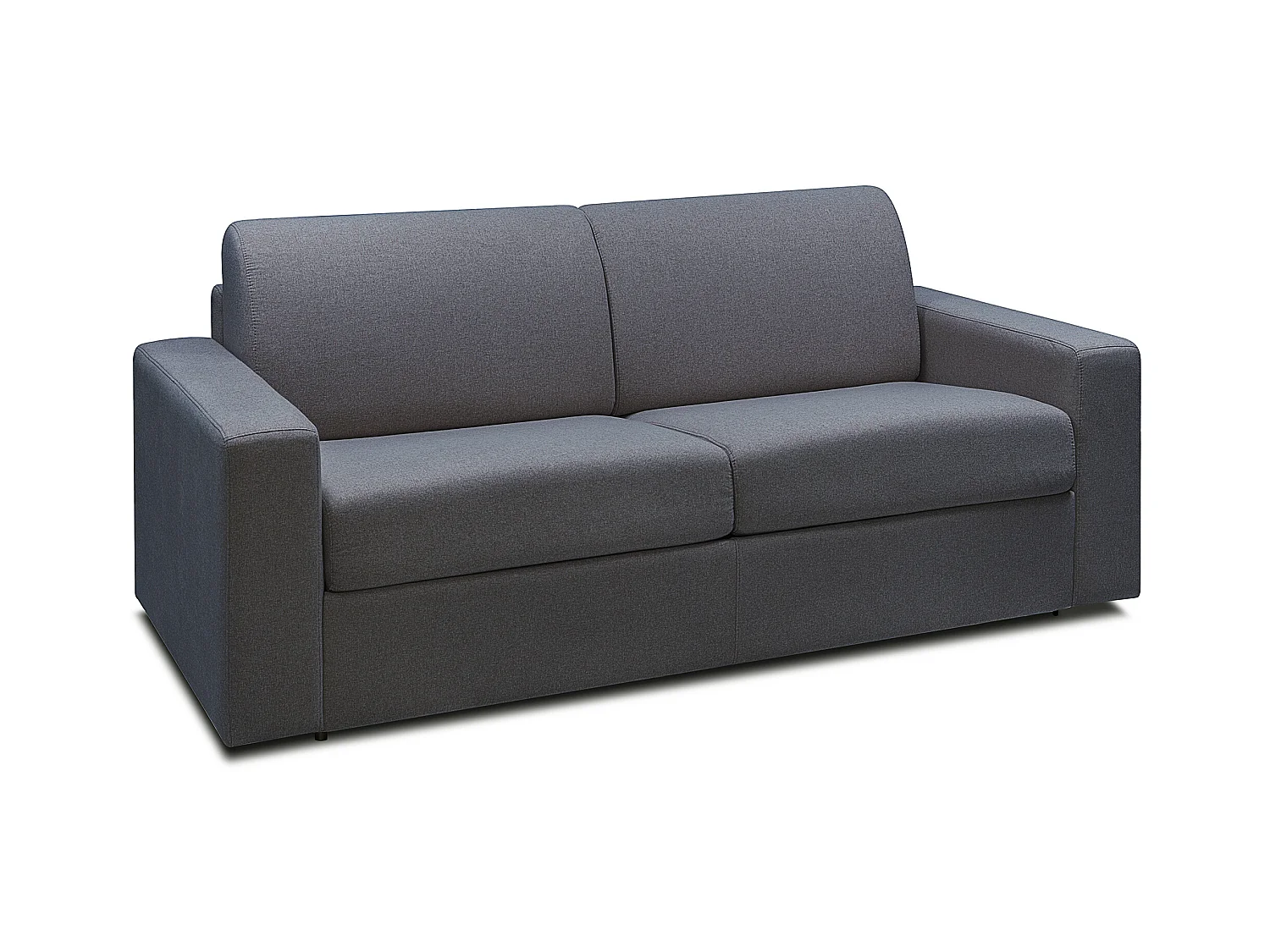 Sofá cama de 3 plazas de tela tipo italiano gris antracita COGLIO