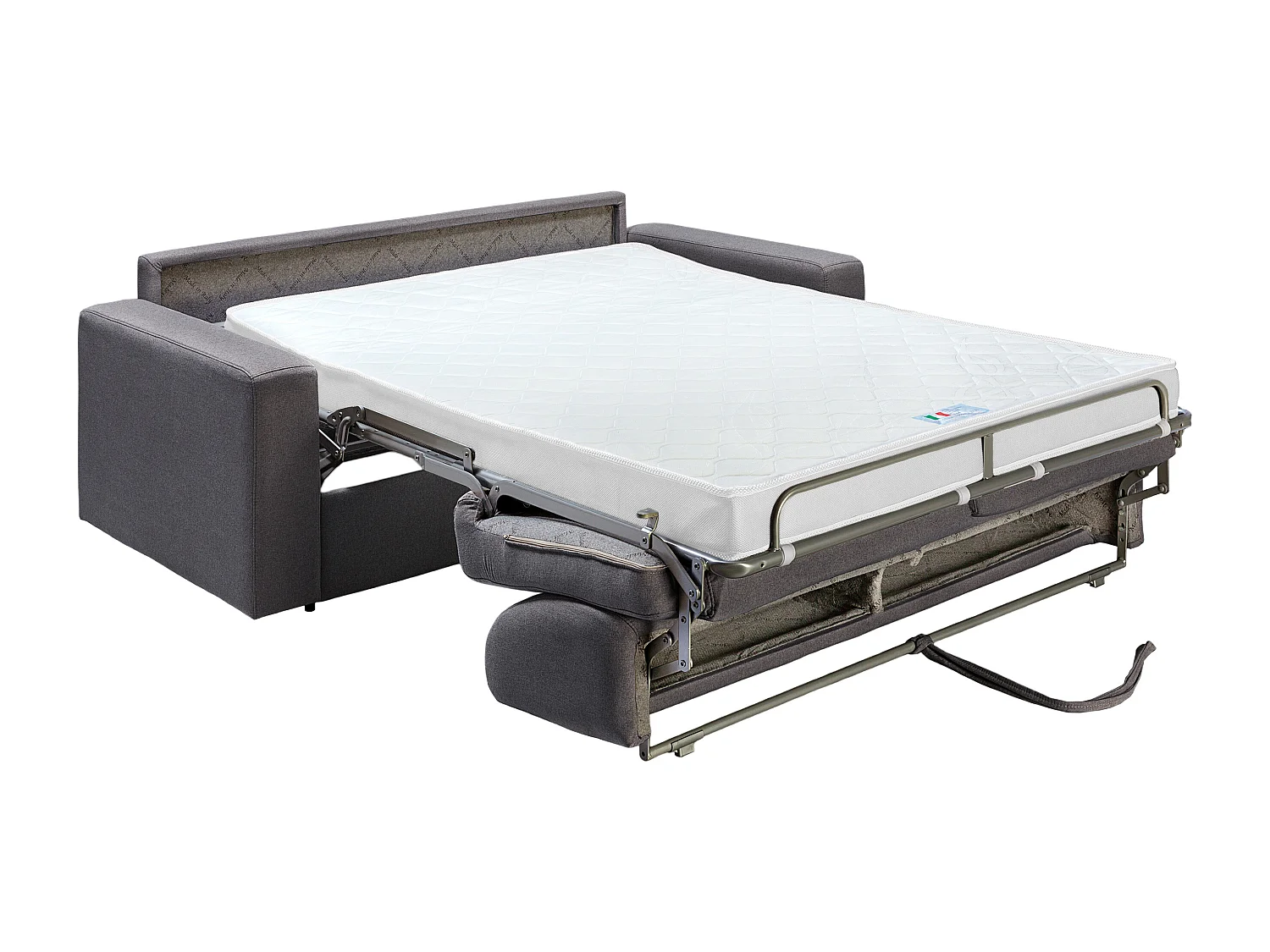 Canapé 3 places convertible express en tissu gris anthracite COGLIO