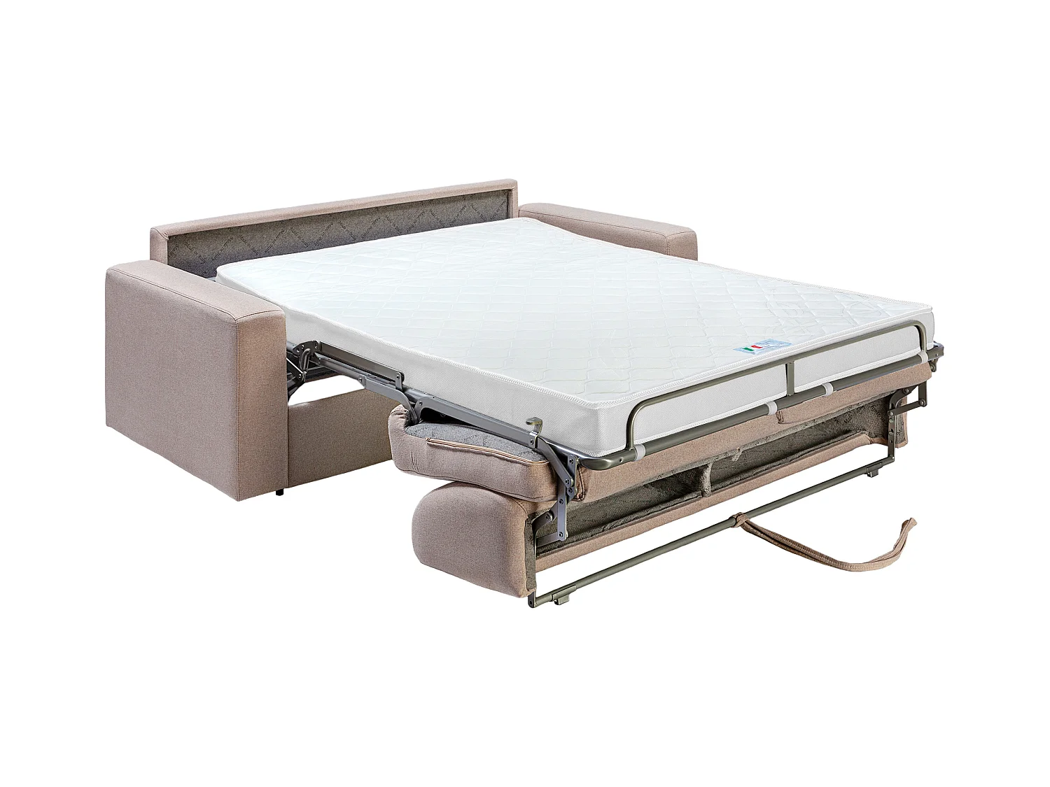 Canapé 3 places convertible express en tissu beige COGLIO
