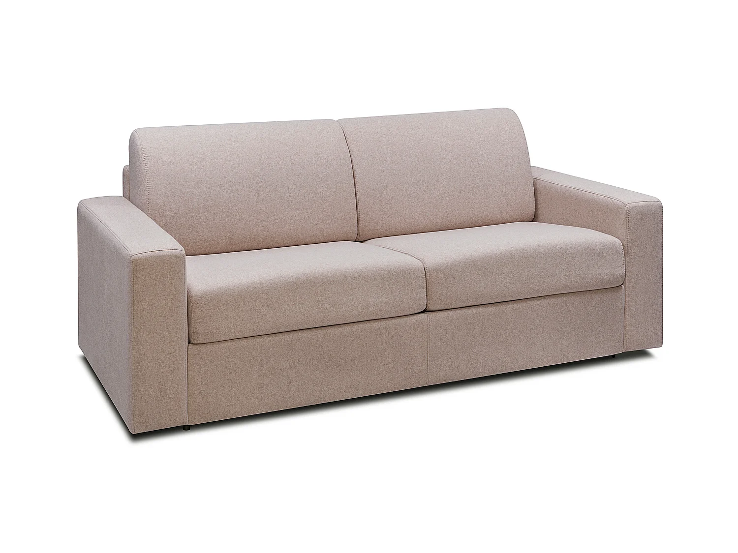 Sofá cama de 3 plazas de tela tipo italiano beige COGLIO
