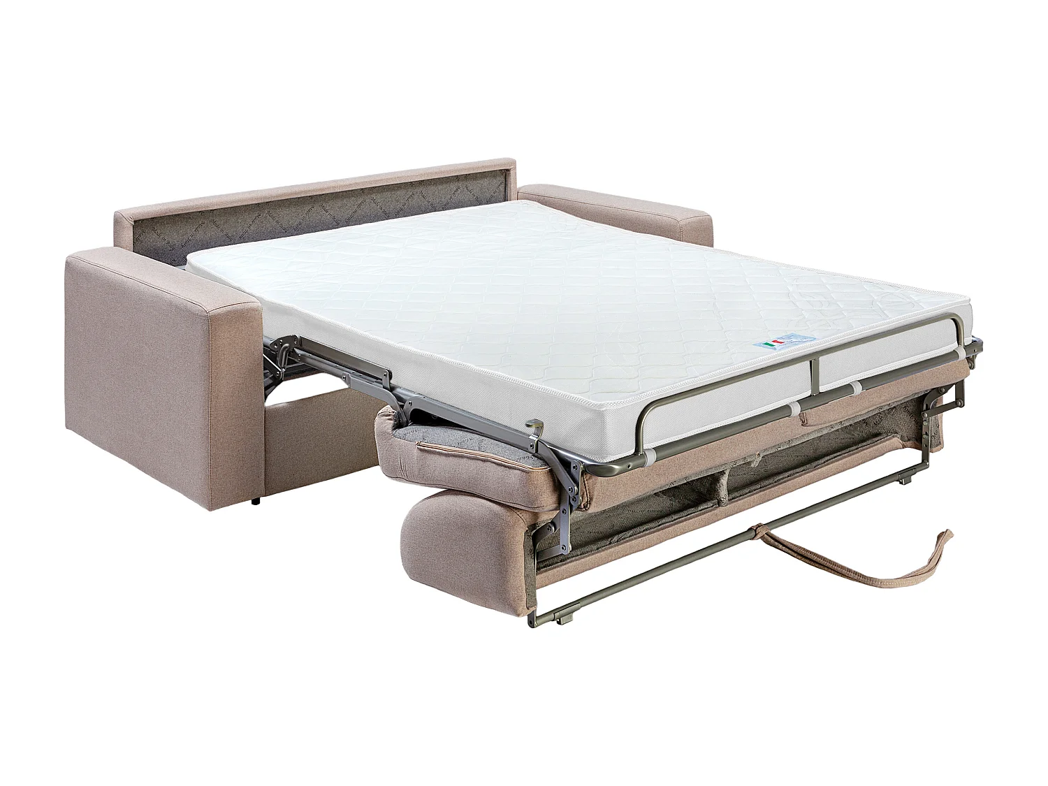 Canapé 3 places convertible express en tissu beige COGLIO
