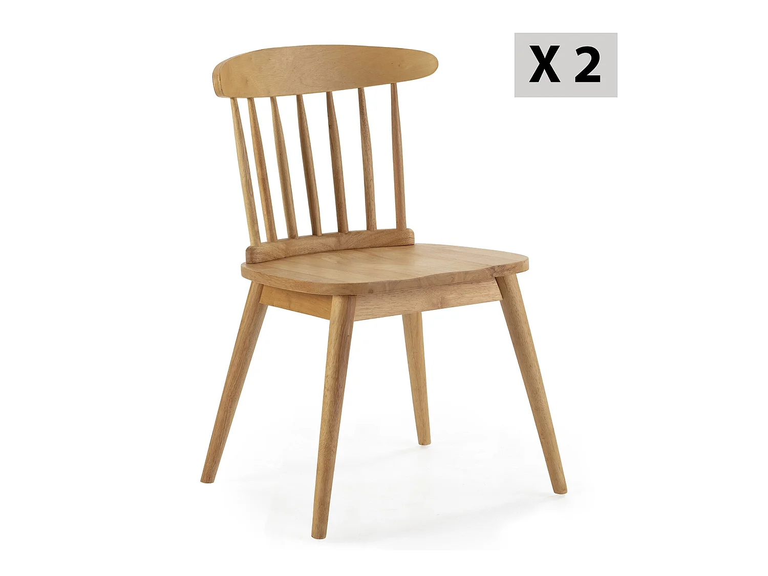 Stuhl-set 2er Ben Farbe Eiche