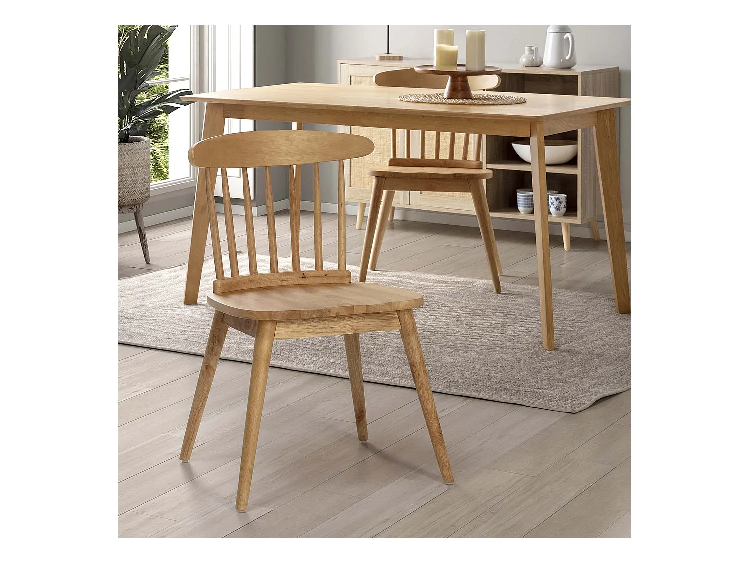 Stuhl-set 2er Ben Farbe Eiche