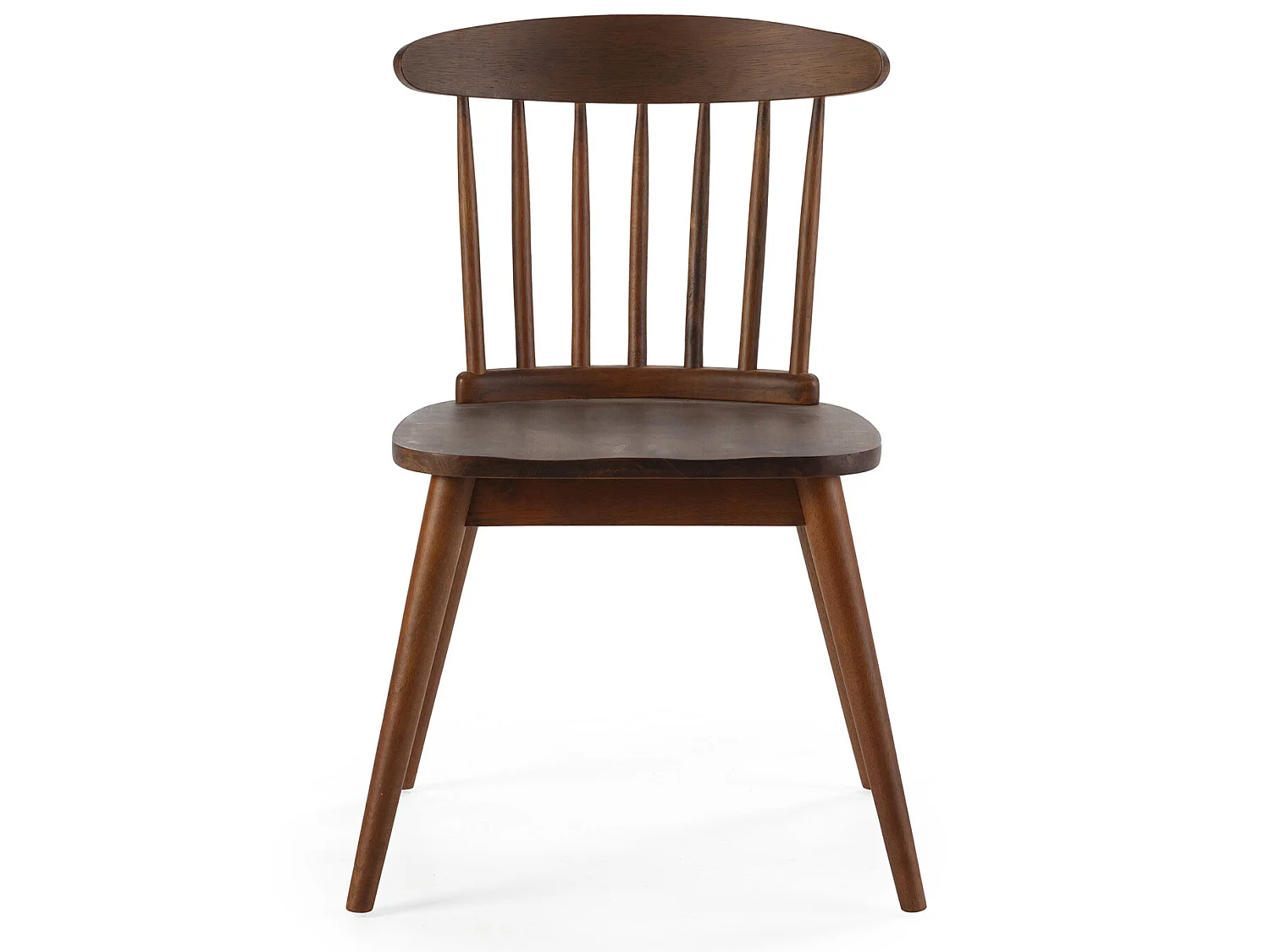 Pack 2 chaises Ben en bois couleur noyer