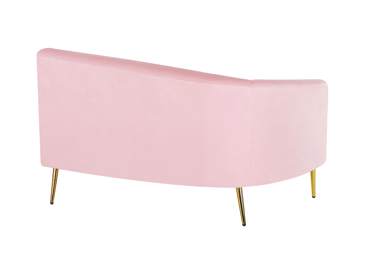 Wohnlandschaft Rundecke rosa Samtstoff 350 cm für Wohnzimmer Moss
