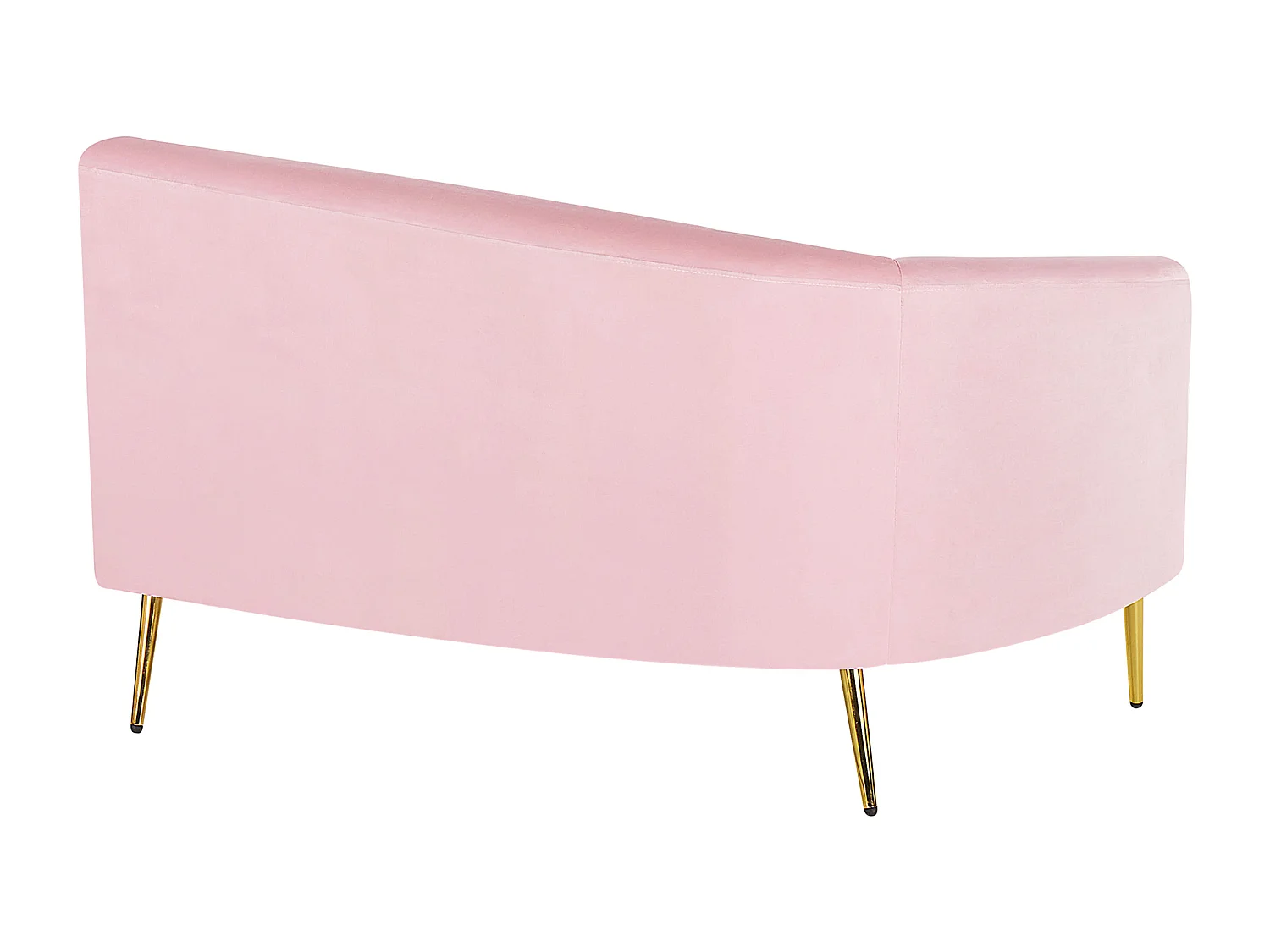 Wohnlandschaft Rundecke rosa Samtstoff 350 cm für Wohnzimmer Moss