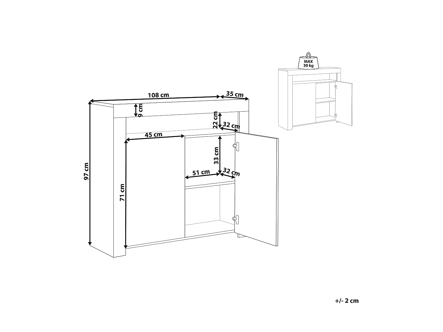 Armoire COVINA Blanc
