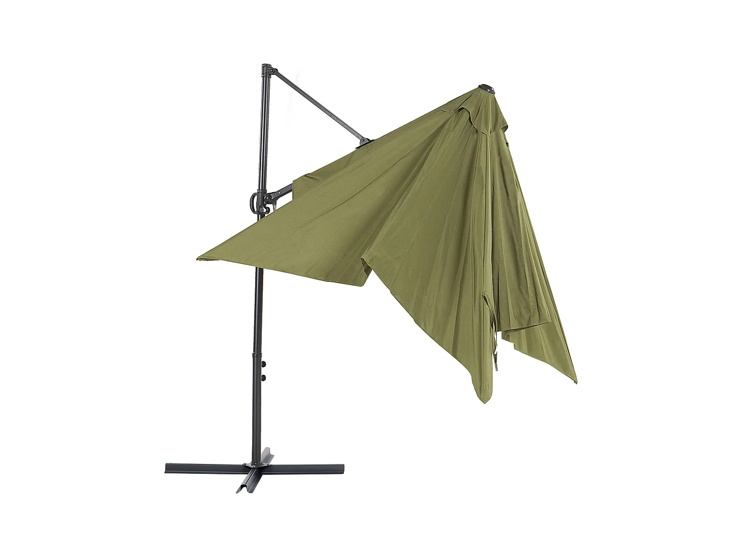 Stilvoller Sonnenschirm Polyester quadratische Form grün/schwarz Monza II