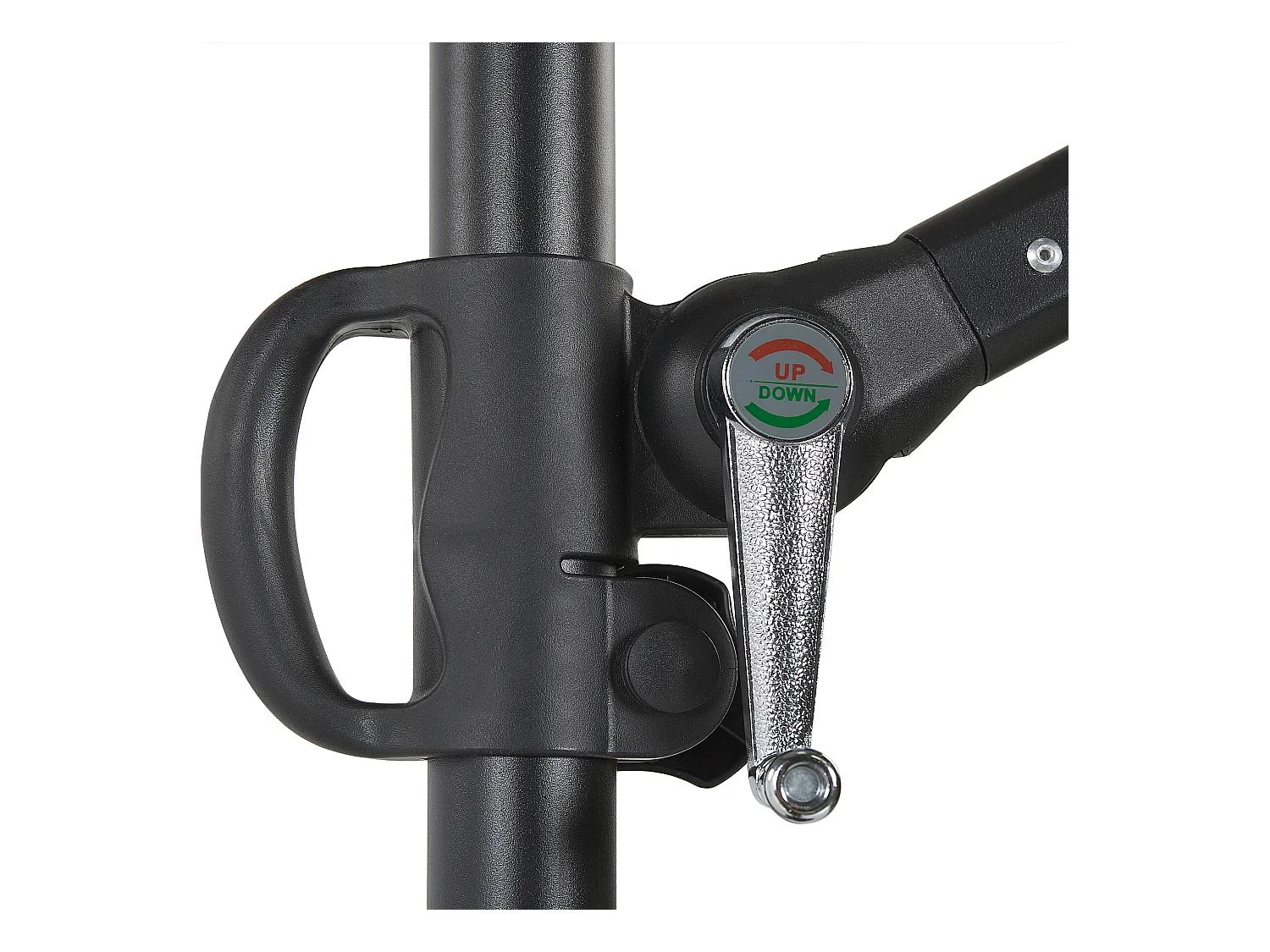 Stilvoller Sonnenschirm Polyester quadratische Form grün/schwarz Monza II