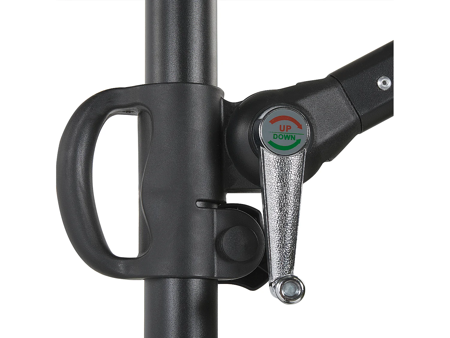 Stilvoller Sonnenschirm Polyester quadratische Form grün/schwarz Monza II