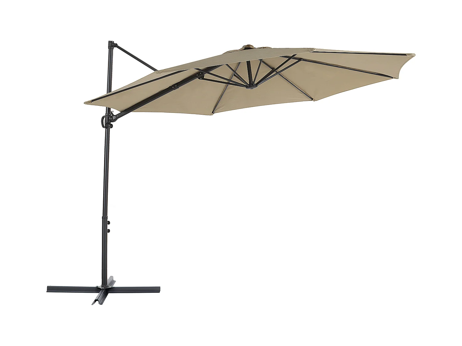 Parasol taupe ⌀ 295 cm SAVONA II