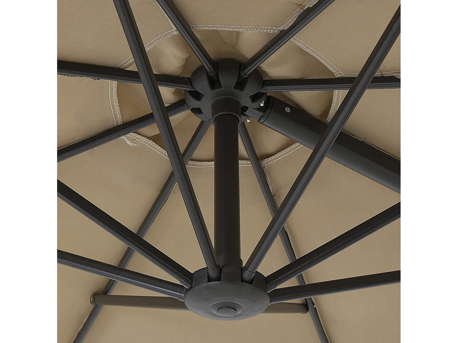 Parasol en porte-à-faux taupe ⌀ 2,95 m SAVONA II