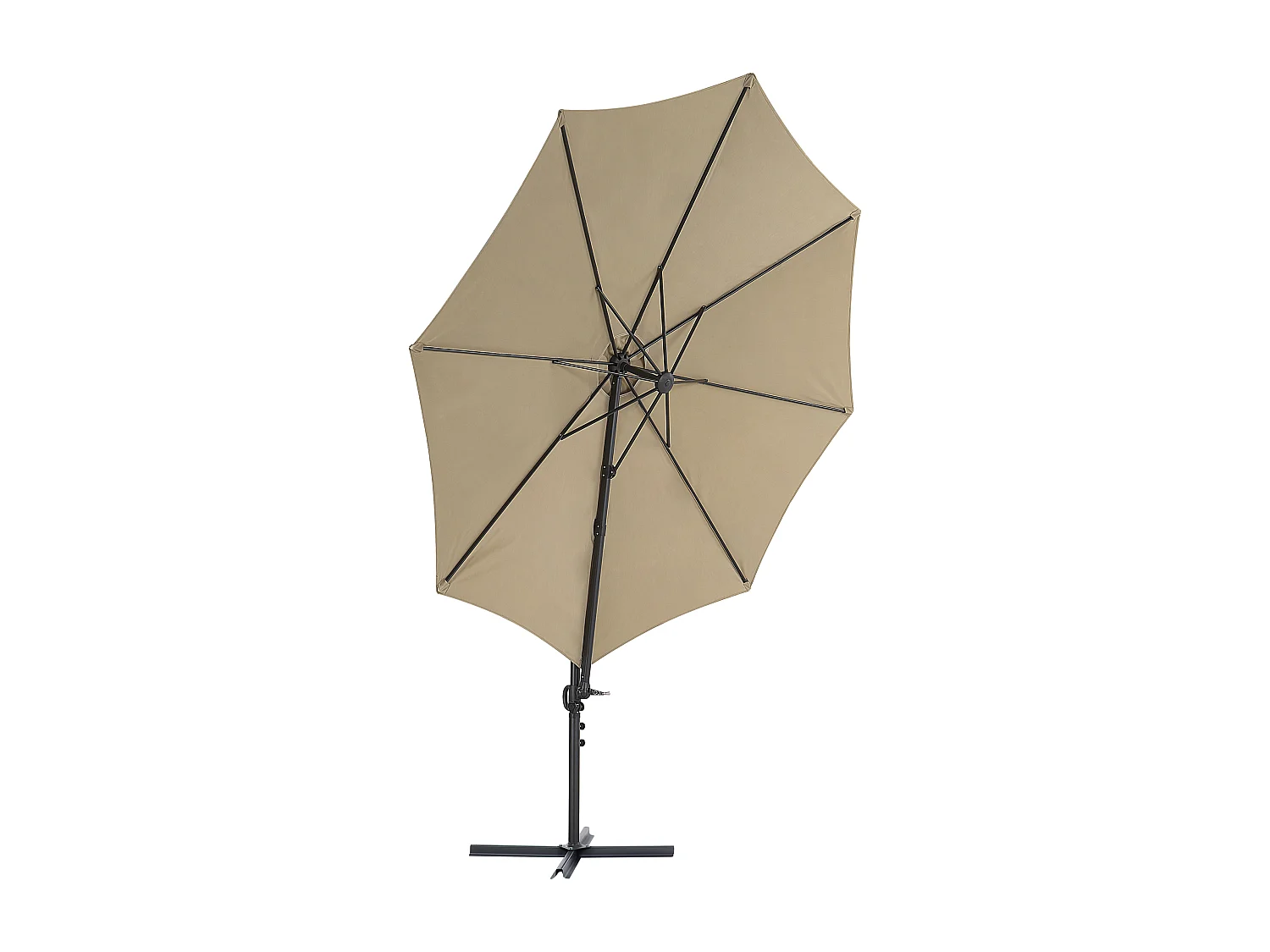Parasol en porte-à-faux taupe ⌀ 2,95 m SAVONA II