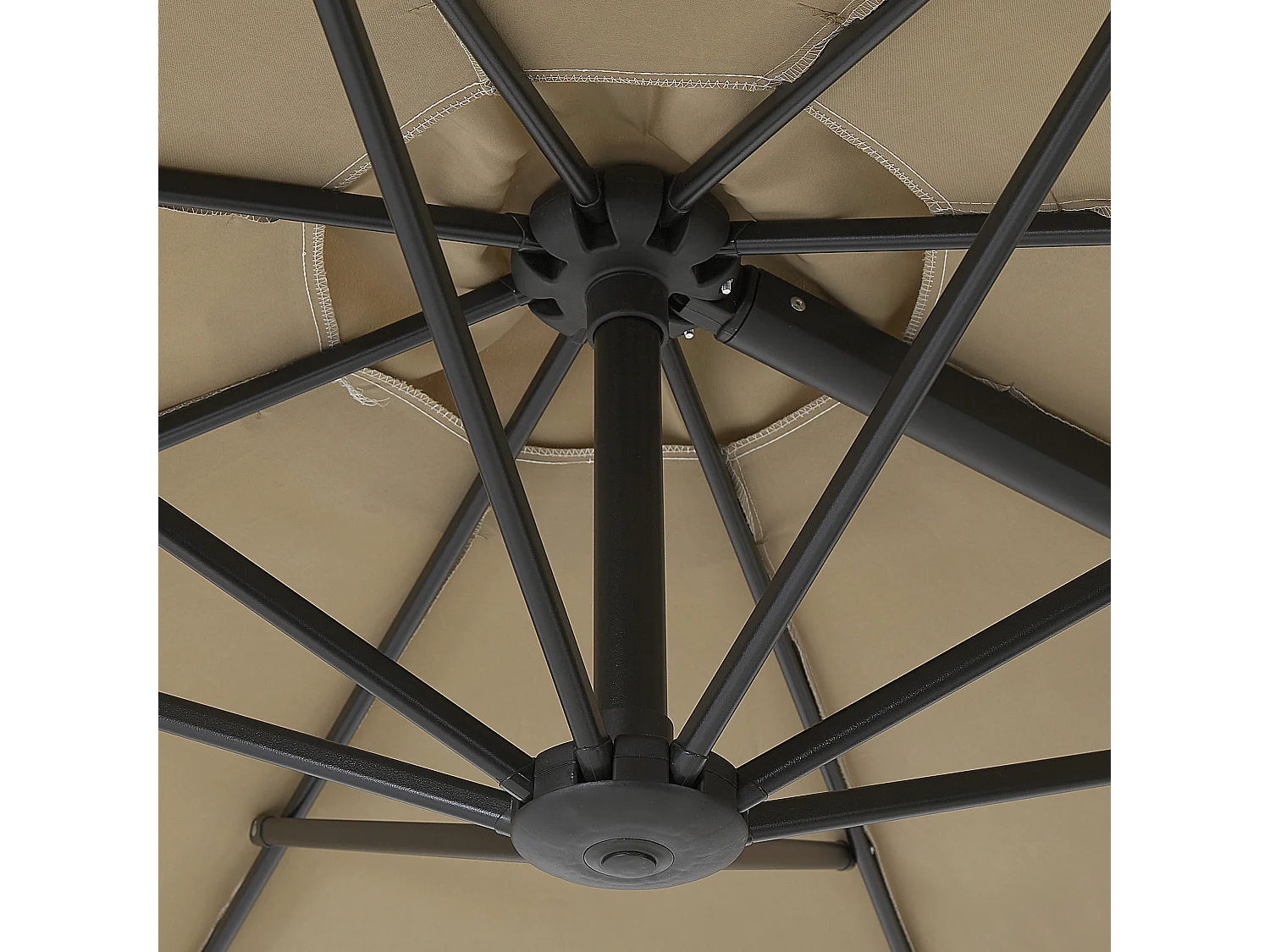 Parasol en porte-à-faux taupe ⌀ 2,95 m SAVONA II