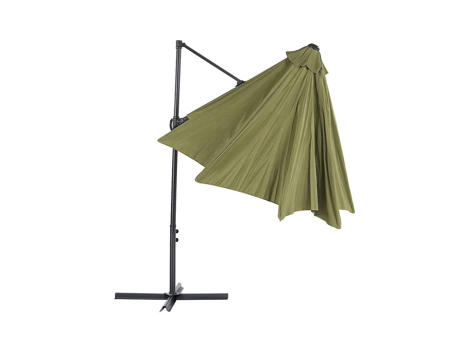 Trendy Sonnenschirm ⌀ 295 cm grün/schwarz Polyester Savona II