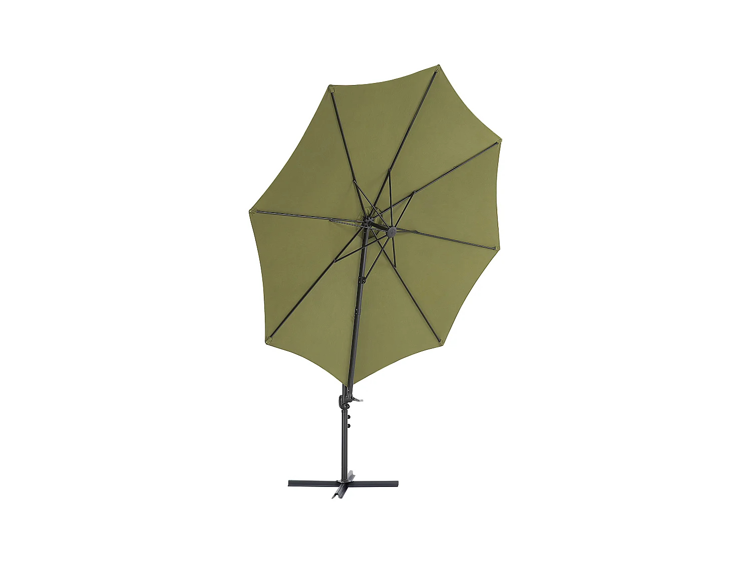 Trendy Sonnenschirm ⌀ 295 cm grün/schwarz Polyester Savona II