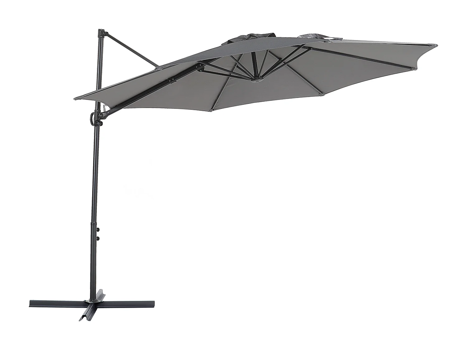Parasol déporté 295 cm SAVONA II Gris foncé