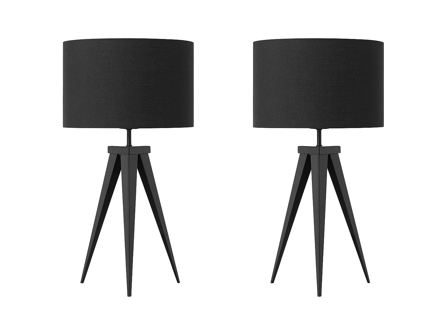 Lot de 2 lampes à poser noir STILETTO