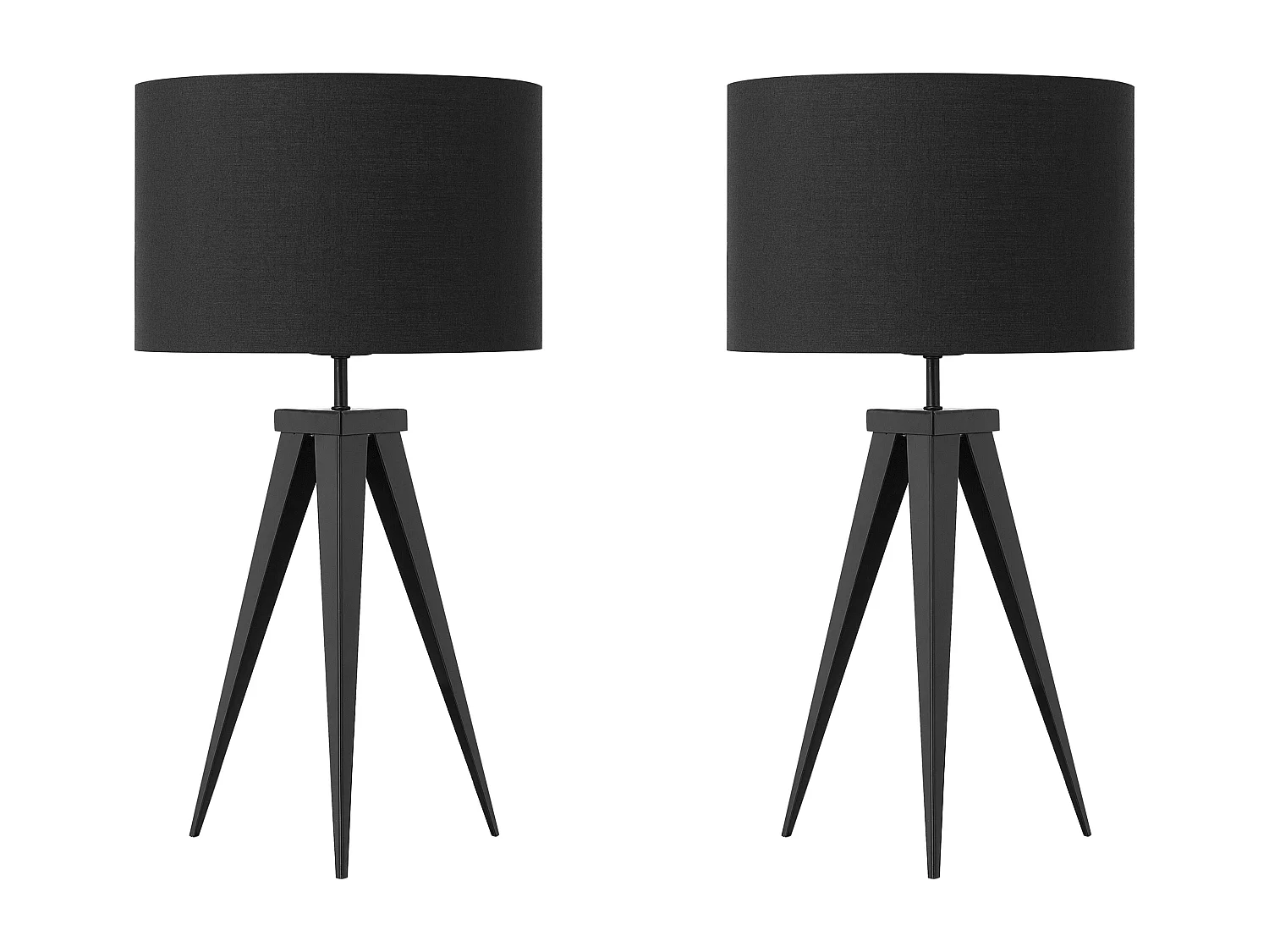 Conjunto de 2 candeeiros de mesa pretos STILETTO