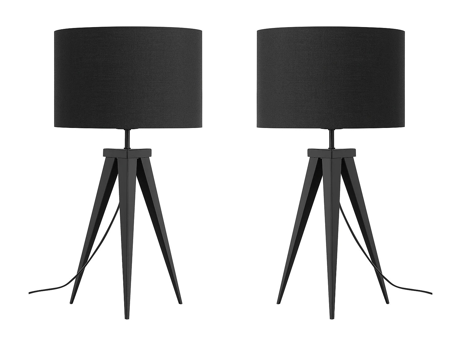 Conjunto de 2 candeeiros de mesa pretos STILETTO