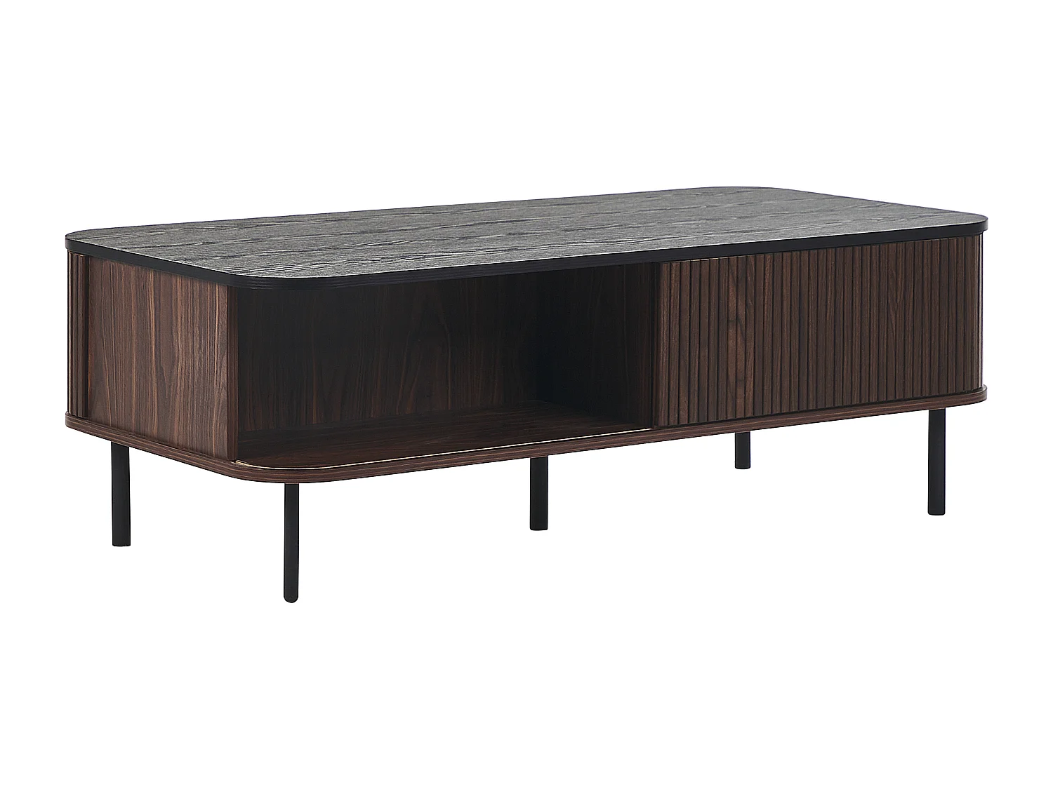 Salontafel JOSE Donkerbruin met opbergruimte