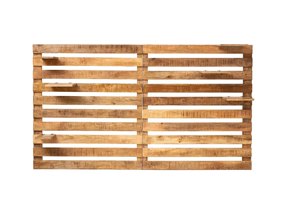 Cabecero de madera con estante Marais - Elegancia bohemia y minimalista con almacenamiento práctico