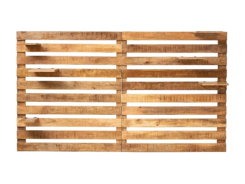 Cabecero de madera con estante Marais - Elegancia bohemia y minimalista con almacenamiento práctico