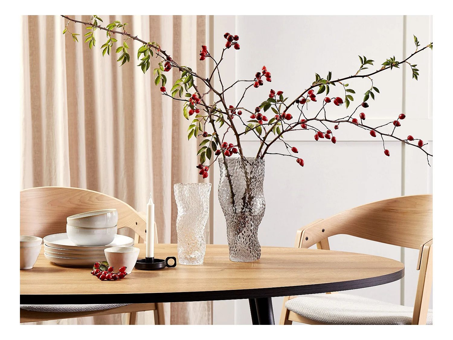 Vase à fleurs ELATOS Verre 23 cm Transparent