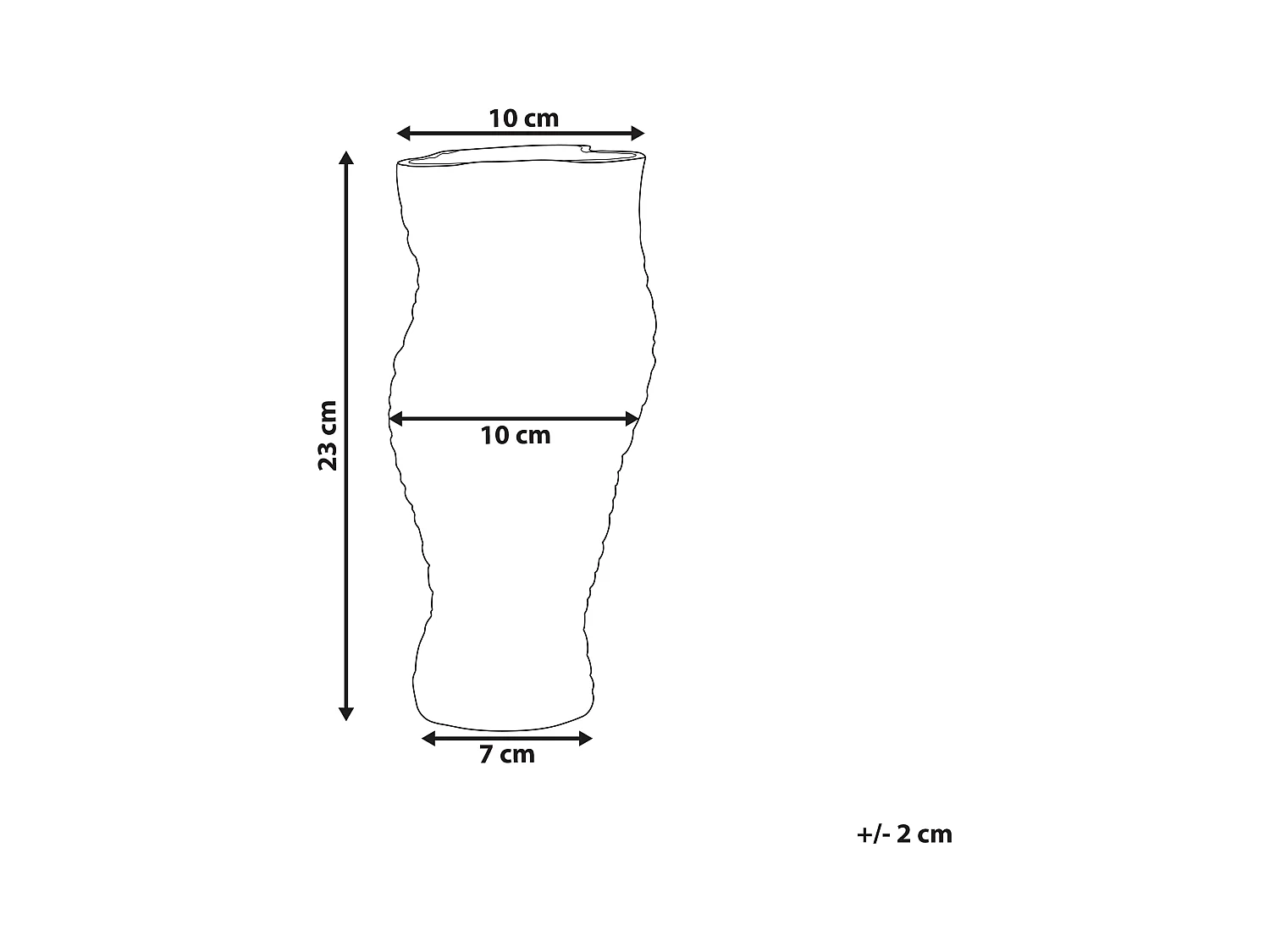 Vase à fleurs ELATOS Verre 23 cm Transparent