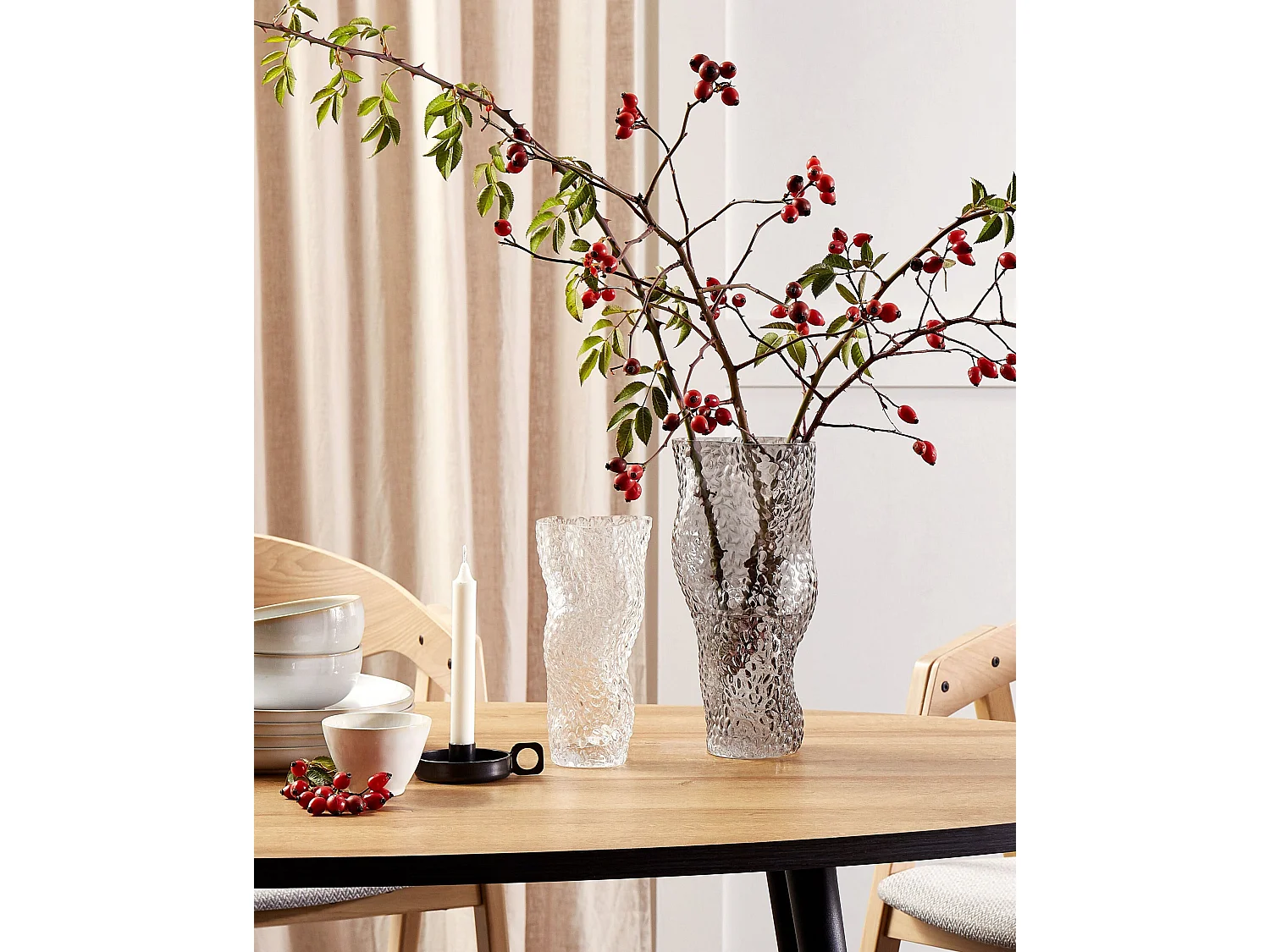 Vaso da fiori ELATOS Vetro 23 cm Trasparente