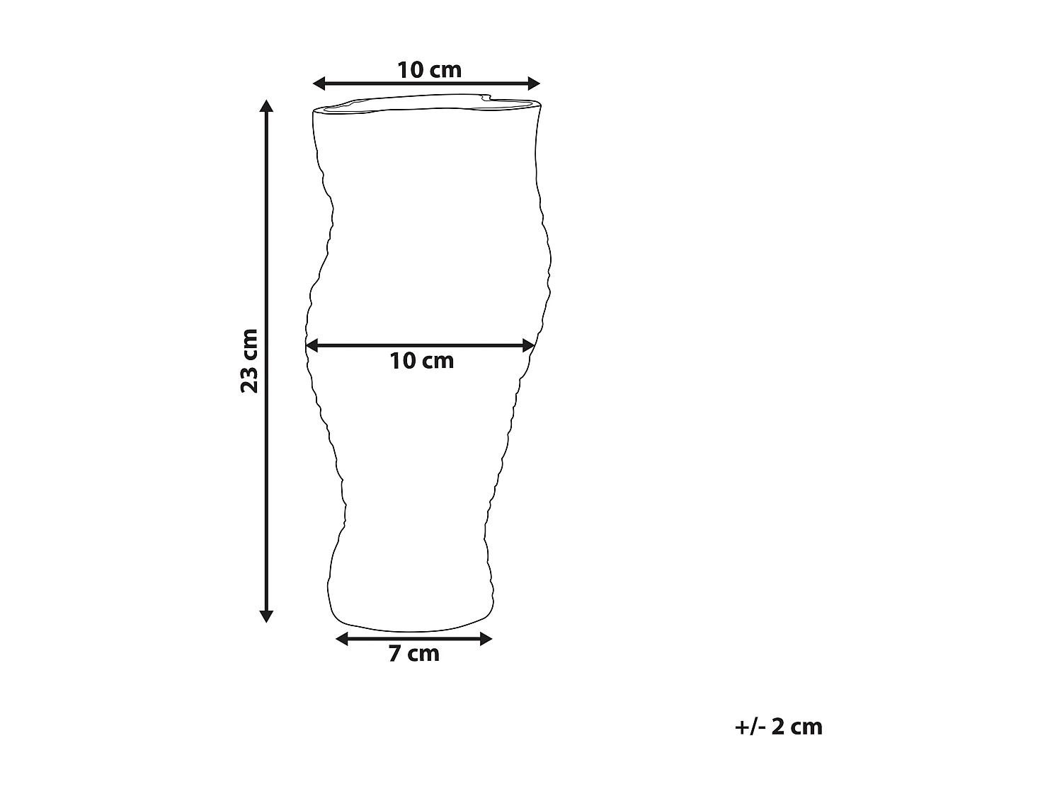 Bloemenvaas ELATOS Glas 23 cm Transparant