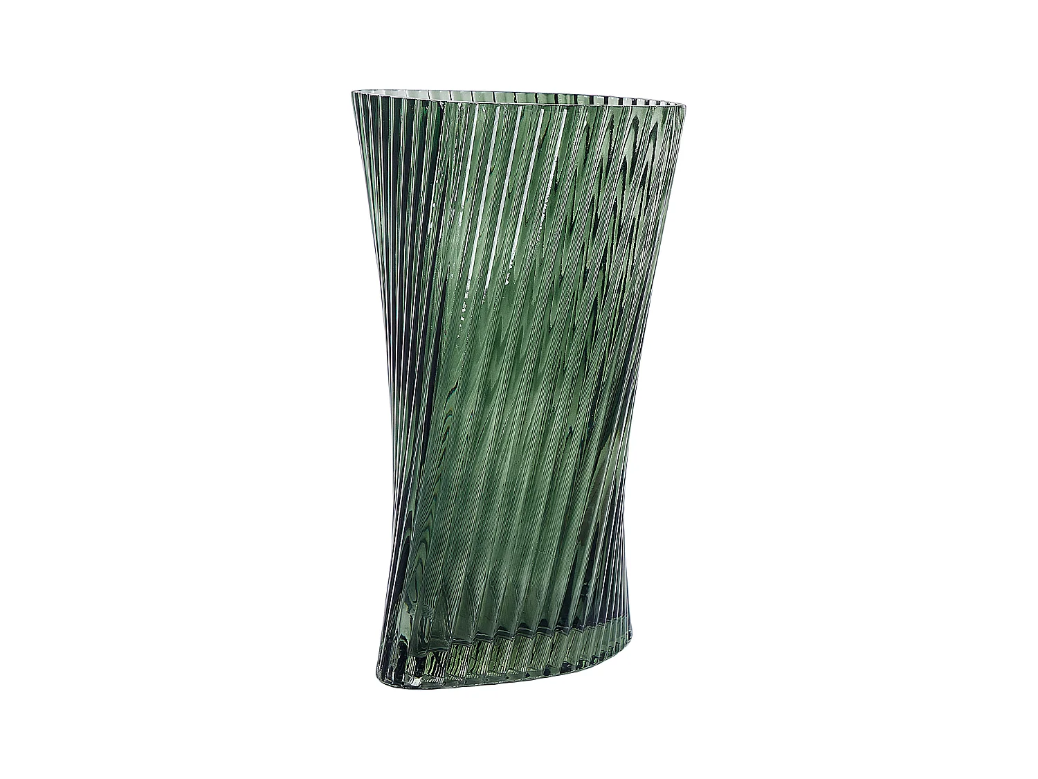 Vase à fleurs MARPISSA Verre 26 cm Vert foncé