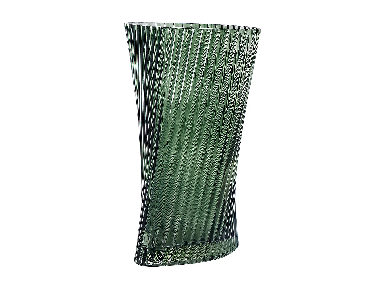 Blumenvase MARPISSA Glas 26 cm Dunkelgrün