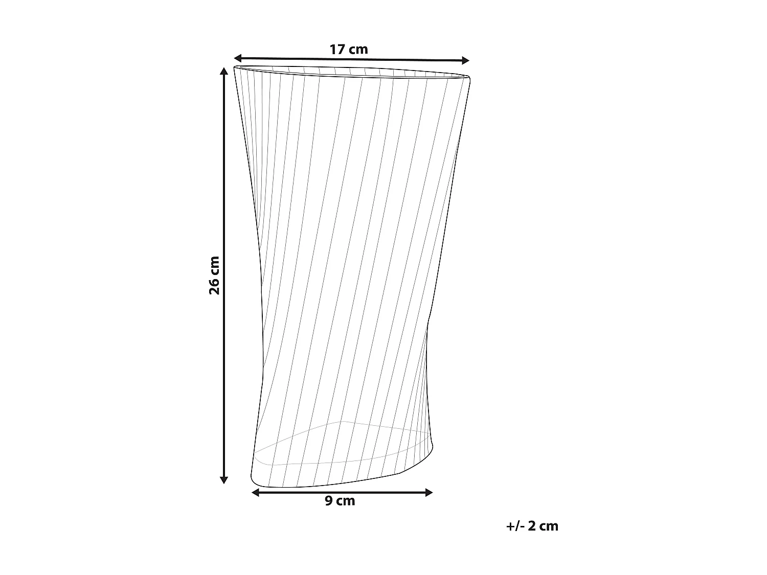 Blumenvase MARPISSA Glas 26 cm Dunkelgrün