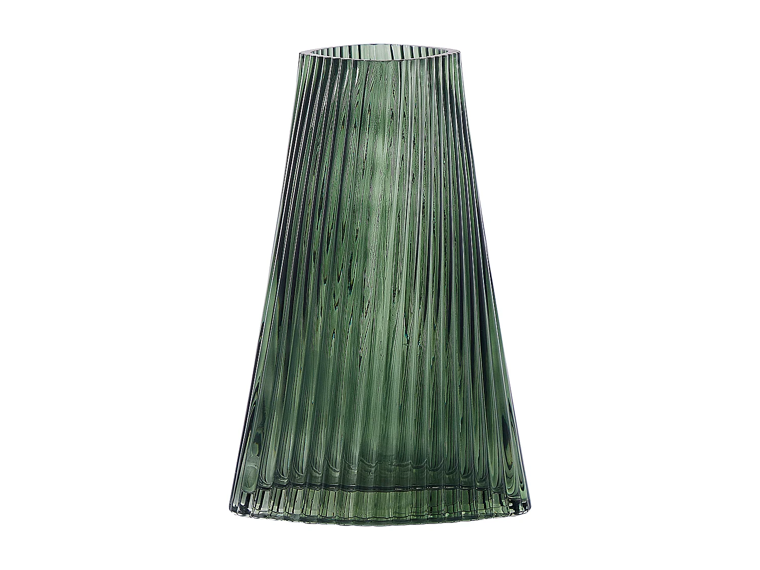 Blumenvase MARPISSA Glas 26 cm Dunkelgrün