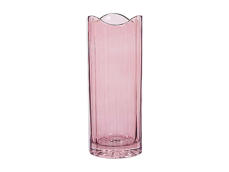 Blumenvase PERDIKI Glas 30 cm Rosa
