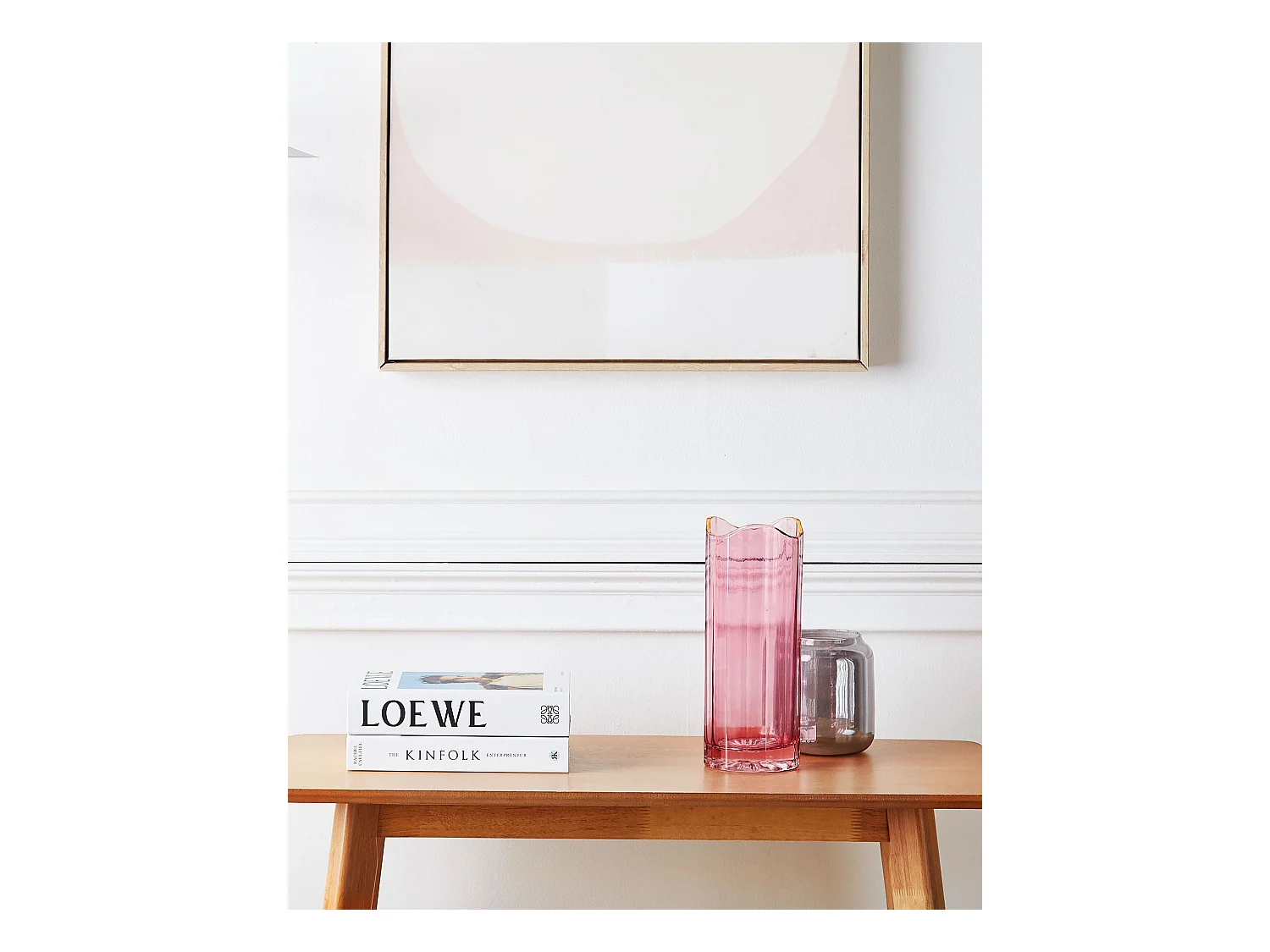 Wazon na kwiaty PERDIKI Szkło 30 cm Różowy