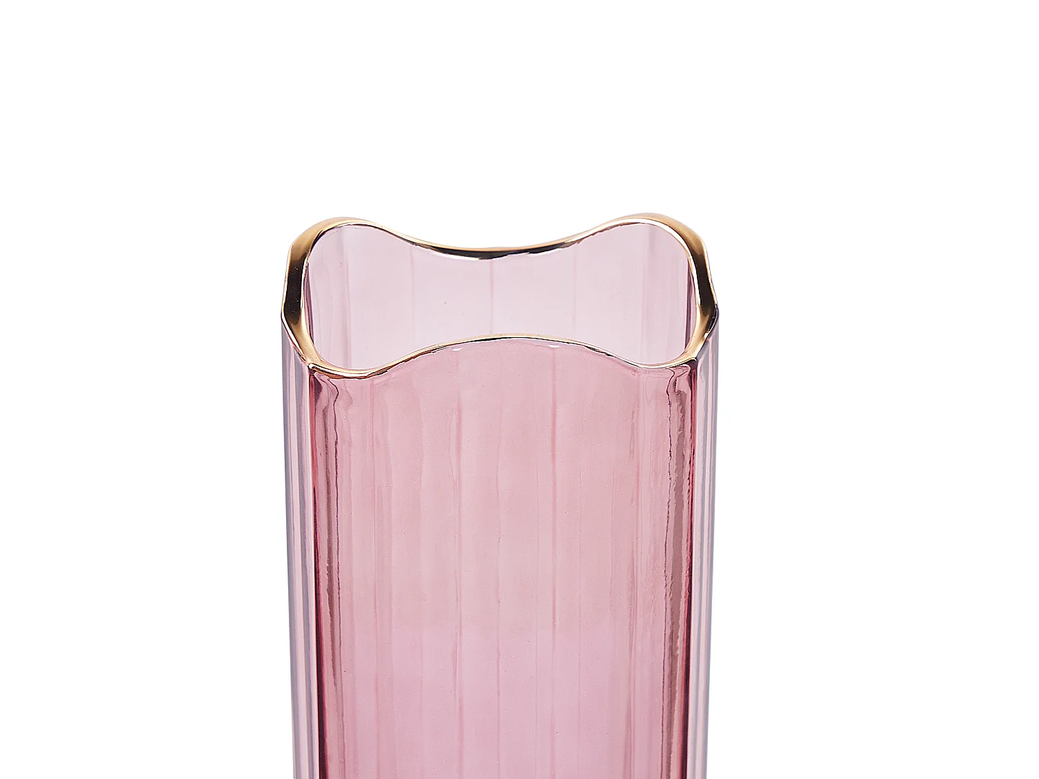 Blumenvase PERDIKI Glas 30 cm Rosa