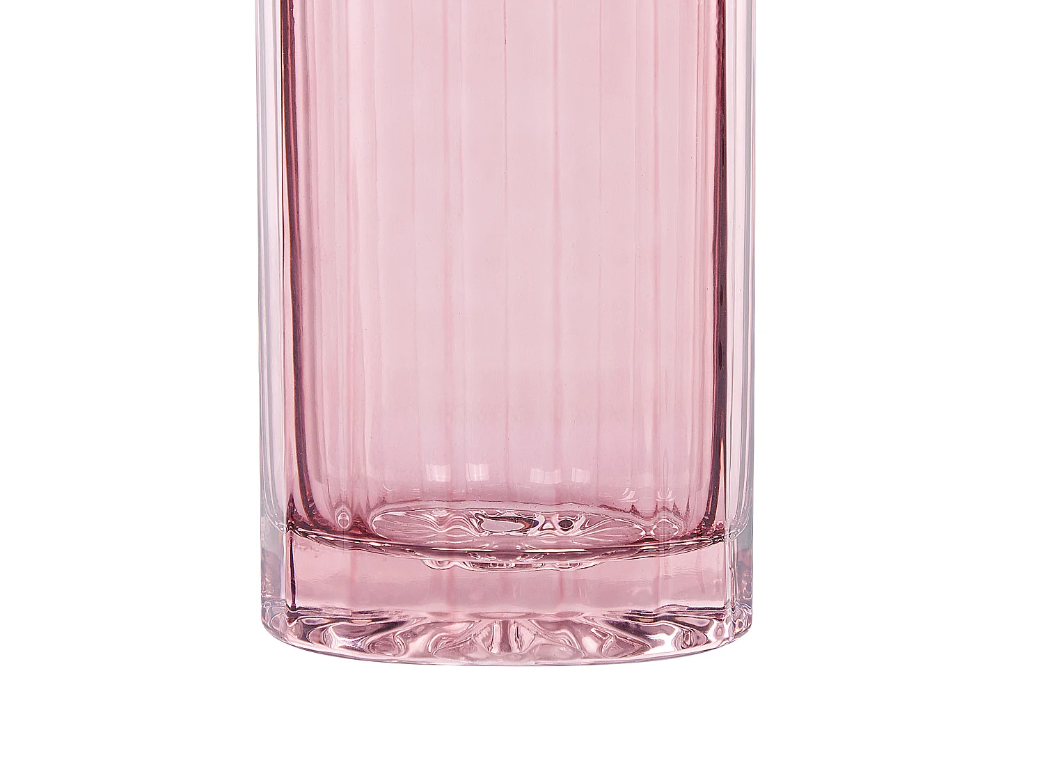 Blumenvase PERDIKI Glas 30 cm Rosa