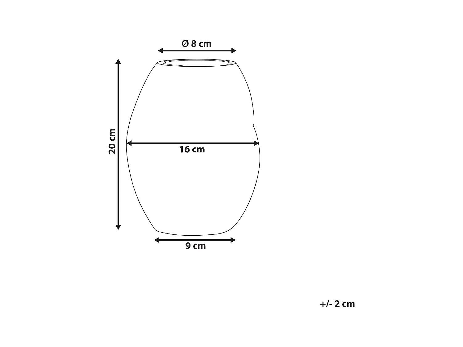 Deko Blumenvase Glas orange 20 cm bauchig geschwungen breite Öffnung Gerakini